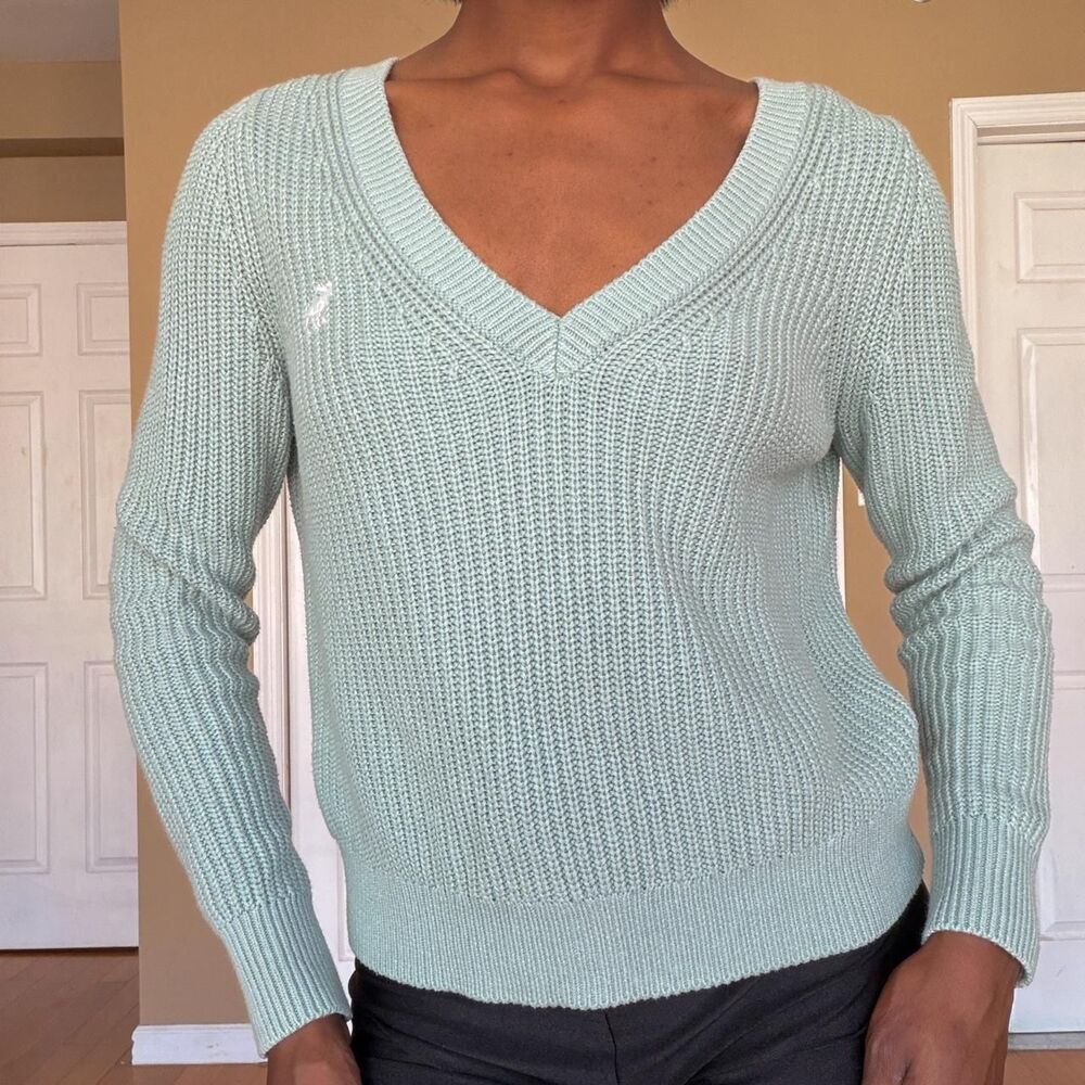 Abercrombie-fitch Women's Green and Blue Jumper